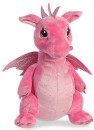 Мягкая игрушка дракон Aurora 30 см розовый пластик синтепон плюш