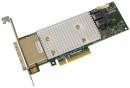 Microsemi Adaptec SmartRAID 3154-8i16e Single,8 internal port, 16 external ports, PCIe Gen3 ,x8,1 GB DDR4,RAID 0/1/10,RAID 5/6/50/60,FlexConfig,maxCache 4.0