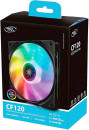 Вентилятор DEEPCOOL CF120 RGB 120x120x25мм (32шт./кор, PWM, пит. от мат.платы и БП, RGB подсветка, 500-1500об/мин) Retail5