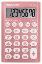 Калькулятор карманный Assistant AC-1116 8-разрядный розовый