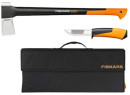 Набор FISKARS 1025579 Топор-колун Х25 + нож для тяжелых работ в сумке FISKARS