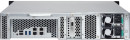 SMB QNAP TS-863XU-RP-4G  NAS, 8-tray w/o HDD, Quad-core 64-bit AMD 2.0GHz, 4GB DDR3L (1x4GB ) up to 16GB (2x8GB ),1x 10G LAN RJ45, 4x1GbE LAN, 2U Rackmount, 2x250W PSU.  W/o rail kit RAIL-B025