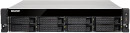 SMB QNAP TS-863XU-4G NAS, 8-tray w/o HDD, Quad-core 64-bit AMD 2.0GHz, 4GB DDR3L (1x4GB ) up to 16GB (2x8GB ),1x 10G RJ45, 4x1GbE LAN, 2U Rackmount, 1x250W PSU.  W/o rail kit RAIL-B02