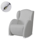 Кресло-качалка Micuna Wing Flor (white/leatherette grey)