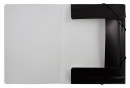 Папка на резинке Бюрократ Black&White BWPR05BLCK A4 пластик кор.30мм 0.5мм черный/белый2