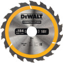 Пильный диск DEWALT DT1941-QZ  CONSTRUCTION п/дер. с гвоздями 184/30 18 ATB +20°