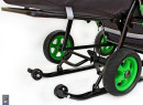 Коляска-санки Snow Galaxy City-1 Совушки на зелёном на больших колёсах Ева+сумка+варежки до 25 кг металл ткань зеленый6