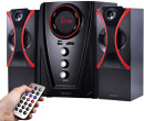 Ginzzu GM-407 2.1 с Bluetooth, выходная мощность 20Вт + 2х10Вт, аудиоплеер USB-flash, SD-card, FM-радио, пульт ДУ - 21 кнопка, стерео вход (2RCA), эквалайзер (обыч3