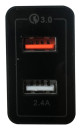 Сетевое зарядное устройство Digma DGWC-2U-QC3.0-BK 5.4А черный2