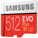 Карта памяти MicroSDXC 512GB Samsung EVO Plus v2 UHS-I U3 + SD Adapter (R100/W90Mb/s) (MB-MC512GA/RU)2