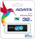Флешка 32Gb A-Data UV220 USB 2.0 черный голубой2