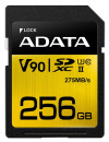 Флеш карта SD 256GB A-DATA Premier ONE SDXC Class 10 UHS-II U3 V90 275MB/s ASDX256GUII3CL10-C