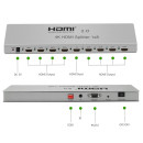 Разветвитель Orient HSP0108H-2.0, HDMI 4K Splitter 1->8, HDMI 2.0/3D, UHDTV 4K/ 60Hz (3840x2160)/HDTV1080p, HDCP2.2, EDID управление, RS232 порт, IR в2