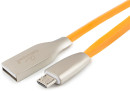 Кабель USB 2.0 microUSB 1м Cablexpert Gold ромбовидный оранжевый CC-G-mUSB01O-1M