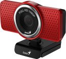 Веб-Камера Genius ECam 8000, red, Full-HD 1080p swiveling, tripod-ready design, USB, built-in microphone, rotation 360 degree, tilt 90 degree4