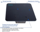 Кронштейн-подставка для DVD и AV систем Kromax MICRO-MONO черный макс.5кг настенный3