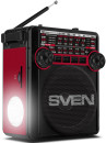 АС SVEN SRP-355, красный (3 Вт, FM/AM/SW, USB, SD/microSD, фонарь, встроенный аккумулятор)2