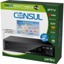 Perfeo DVB-T2/C приставка "CONSUL" для цифр.TV, Wi-Fi, IPTV, HDMI, 2 USB, DolbyDigital, пульт ДУ2