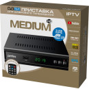 Perfeo DVB-T2/C приставка "MEDIUM" для цифр.TV, Wi-Fi, IPTV, HDMI, 2 USB, DolbyDigital, обуч.пультДУ2
