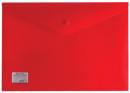 Папка-конверт с кнопкой BRAUBERG, А4, плотная, 200 мкм, до 100 листов, непрозрачная, красная, 221364