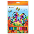 Набор цветных карандашей BRAUBERG "Wonderful butterfly" 18 шт 176 мм2
