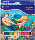 Набор цветных карандашей BRAUBERG Морские легенды 24 шт 176 мм2