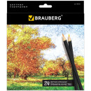 Набор цветных карандашей BRAUBERG "Artist line" 24 шт 176 мм2