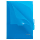 Папка-уголок с 3 отделениями, жесткая, BRAUBERG, синяя, 0,15 мм, 2248852