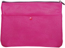Пенал-косметичка BRAUBERG под фактурную кожу, розовый, 1 отделение, 2 кармана, "Монро", 24х17 см, 2240372