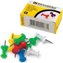Силовые кнопки-гвоздики BRAUBERG, цветные, 50 шт., в картонной коробке, 2205572