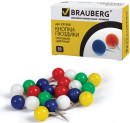 Силовые кнопки-гвоздики BRAUBERG, цветные (шарики), 50 шт., в картонной коробке, 2215502