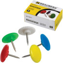 Силовые кнопки BRAUBERG, цветные, круглые, 12 мм, 50 шт., в картонной коробке, 2247712