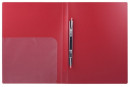 Папка с металлическим скоросшивателем и внутренним карманом BRAUBERG "Диагональ", темно-красная, до 100 листов, 0,6 мм, 2213552