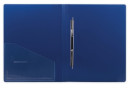 Папка с металлическим скоросшивателем и внутренним карманом BRAUBERG "Contract", синяя, до 100 л., 0,7 мм, 2217824