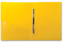 Папка с металлическим скоросшивателем и внутренним карманом BRAUBERG "Contract", желтая, до 100 л., 0,7 мм, 2217852