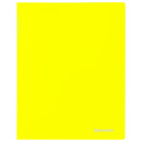 Папка с металлическим скоросшивателем и внутренним карманом BRAUBERG "Neon", 16 мм, желтая, до 100 листов, 0,7 мм, 2274652