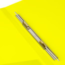 Папка с металлическим скоросшивателем и внутренним карманом BRAUBERG "Neon", 16 мм, желтая, до 100 листов, 0,7 мм, 2274653