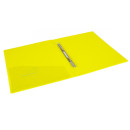 Папка с металлическим скоросшивателем и внутренним карманом BRAUBERG "Neon", 16 мм, желтая, до 100 листов, 0,7 мм, 2274656