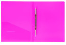 Папка с металлическим скоросшивателем и внутренним карманом BRAUBERG "Neon", 16 мм, розовая, до 100 листов, 0,7 мм, 2274662