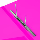 Папка с металлическим скоросшивателем и внутренним карманом BRAUBERG "Neon", 16 мм, розовая, до 100 листов, 0,7 мм, 2274665