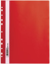 Скоросшиватель пластиковый с перфорацией BRAUBERG, А4, 140/180 мкм, красный, 226582