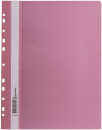 Скоросшиватель пластиковый с перфорацией BRAUBERG, А4, 140/180 мкм, розовый, 226588
