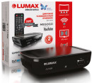 Приставка DVB-T2 LUMAX/ GX2325S, Пластик, 3.5 JACK, USB, HDMI,  Wi-Fi, Dolby Digital, MEGOGO, IPTV-плейлисты, Кинозал LUMAX, YouTube, 0,3кг внешний блок питания