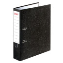 Папка-регистратор STAFF "Бюджет" с мраморным покрытием, 50 мм, без уголка, черный корешок, 227184