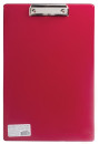 Доска-планшет ОФИСМАГ с верхним прижимом, А4, 23х35 см, картон/ПВХ, Россия, бордовая, 225988