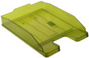 Лоток горизонтальный для бумаг СТАММ "Эксперт", тонированный зеленый (лайм), ЛТ206