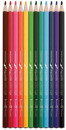Карандаши цветные акварельные BRUNO VISCONTI "Aquarelle", 12 цветов, металлический пенал, 30-00372