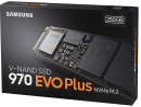 Твердотельный накопитель SSD M.2 250 Gb Samsung 970 EVO Plus Series Read 3500Mb/s Write 2300Mb/s 3D NAND TLC MZ-V7S250BW7