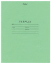 Тетрадь Зелёная обложка 12 л. HATBER, офсет, косая линия с полями, 12Т5D, T52440