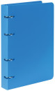 Тетрадь на кольцах, 80 л., BRAUBERG, А5, 160х205 мм, клетка, обложка пластик, "Голубой", 403251